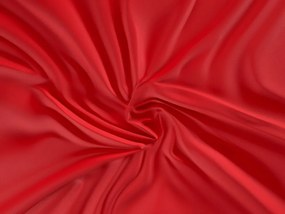 Kvalitex Luxusná Saténová plachta červená Bavlna Satén, 90x200 cm