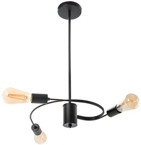 Toolight - Stropná lampa 3xE27 60W APP740-3CP, čierna, OSW-01105