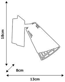 Nástenné bodové svietidlo RICK 1xE14/40W/230V