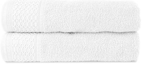 BAVLNENÉ UTERÁKY SOLANO SADA 1 KS 50X90 CM, 1 KS 70X140 CM BIELA