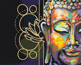 Maľovanie podľa čísiel pokojný Budha