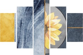 Obraz - Tvary a kvet (150x105 cm)