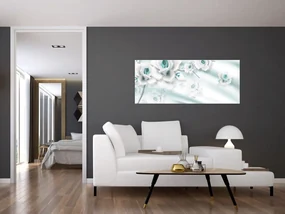 Obraz - Tyrkysové kvety ruží (120x50 cm)