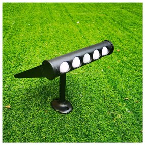 Ecolamp Exteriérové solárne LED svietidlo Talent, 4x LED 8w, čierna, pohybový senzor