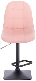 LuxuryForm Barová stolička SAMSON na čierne podstave - ružová
