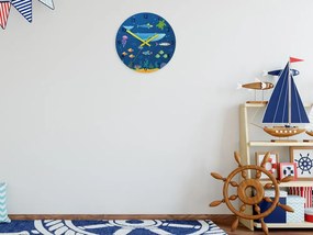 Detské nástenné hodiny Podmorský svet 30 cm viacfarebné