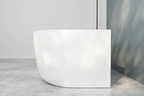 Erga Juliana, voľne stojaca vaňa ku stene 170x88 cm + odtoková zátka, biela lesklá, ERG-Juliana-170088-WH-WH