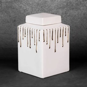 Nádoba LUIS 02 biela / zlatá