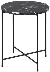 Odkládací stolek Avila II mramorově černý