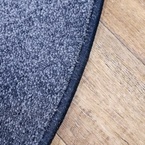 AladinWorld Expres, Kusový koberec Velur Ultra tm. modrý kruh, 400x400 (priemer) kruh, modrá, obývacia izba