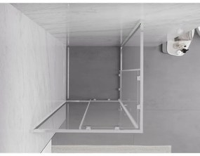 Mexen Exo, štvorcový sprchovací kút s posuvnými dverami 80x80 cm, 6mm číre sklo, chrómový profil, 8111-080-080-01-00