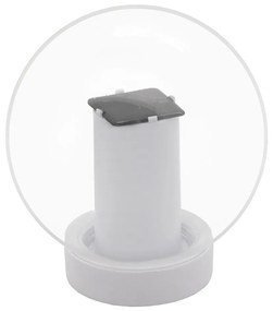 LED Solárna vodeodolná lampa LED/900mAh IP68 biela