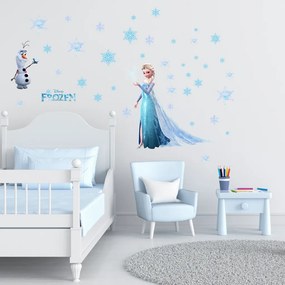 Elsa a Olaf - nálepka na stenu