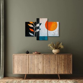 Obraz - Abstrakcia rastliny a slnka (90x60 cm)