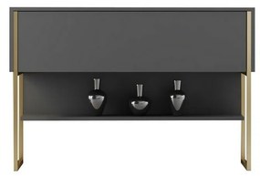 Komoda Luxe Anthracite and Gold