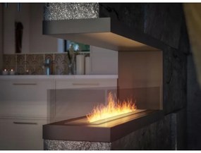 InFire - Rohový BIO krb 120x50 cm 3kW obojstranný