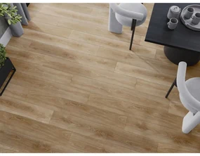 Mexen San Marcos, vinylová podlaha 1240x182 mm SPC 6,5 mm, IXPE 1,5 mm, 4-stranná V-drážka, dub, F1048-1240-182-505-4V1-01