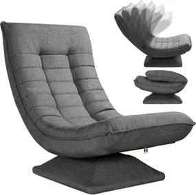 Leňoška ABERDEEN, 87x60x105cm, šedá Casaria