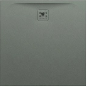 LAUFEN Pro štvorcová sprchová vanička z materiálu Marbond, odtok na boku, 1000 x 1000 x 33 mm, betónová šedá, H2119520790001