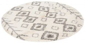 Koberec BOHO L228D béžový / tmavosivý kruh