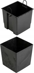 Sada 3 ks květináčů Walter černý beton