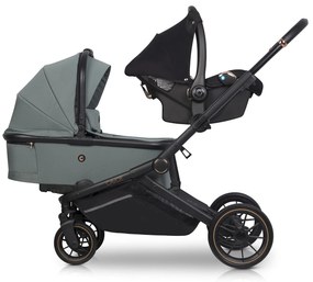 Športový kočík pre dvojčatá CAVOE Avec Boho Green