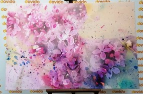 Obraz ružová vetvička kvetov - 60x40