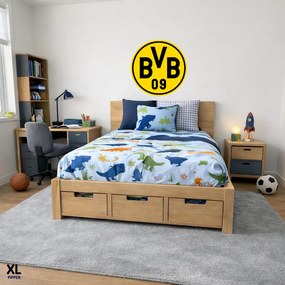100x100cm Logo Borussia Dortmund - textilná nálepka na stenu Veľkosť: 60 cm