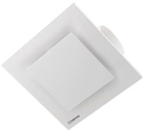Sapho Sapho, TECTO kúpeľňový stropný ventilátor axiálny, 20 W, potrubie 100mm, biela, TC201