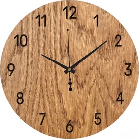 Ručne vyrábané dubové hodiny – tichý chod a moderný dizajn I SENTOP MAS002-A