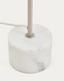 Stojacia lampa v striebornej farbe (výška 121 cm) Lynor – Kave Home