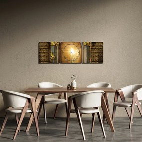 Obraz - Brána v lese (s hodinami) (90x30 cm)