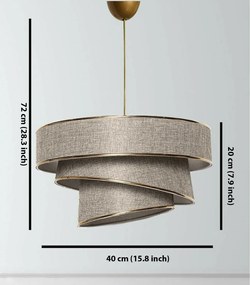 Závesný luster Couper - Beige, Gold
