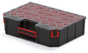 Kufríkový organizér 39 × 28,4 × 10,5 cm II, krabičky, čierna