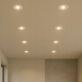 Pohyblivé zapustené svietidlo GU10 s 3w žiarovkou - teplá farba