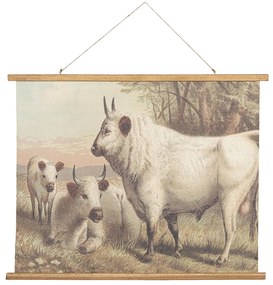 Nástenný dekoratívne plagát s kravami - 100 * 2 * 75 cm