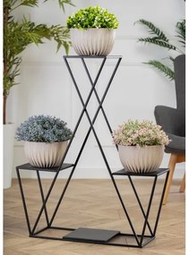 Stojan na kvety 95x78 cm čierna