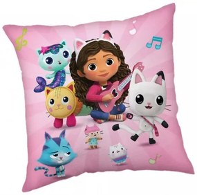 Jerry Fabrics - Dievčenský vankúšik Gábinin kúzelný domček / 40 x 40 cm