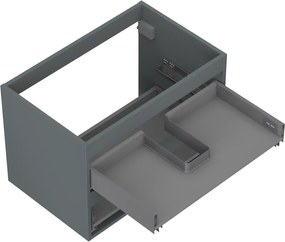 Mexen Box-A, závesná skrinka 70 cm, 2 zásuvky, grafitová matná, 91AX0-0700-470-2-66