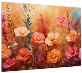 Obraz - Lúčne kvety, maľba (70x50 cm)