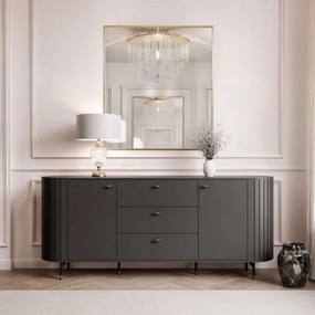 KOMODA LANDRY PRESTIGE 2D3 ČIERNA 190 cm