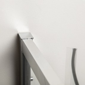 Novoterm Štvrťkruhový sprchový kút NV-Solid RS CHR 90, chróm/transparent - bez vaničky
