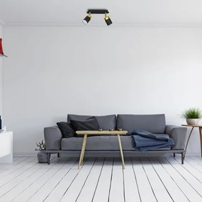 Bodové svietidlo JOKER 2xGU10/25W/230V čierna/zlatá