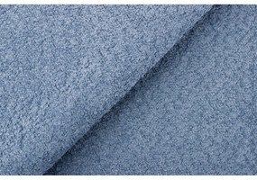 Modrá čalúnená dvojlôžková posteľ s roštom 200x200 cm Tina - Ropez