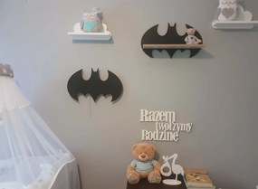 Polička batman - čierna