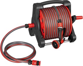 InternetovaZahrada Prenosný hadicový navijak Basic 30m - červený