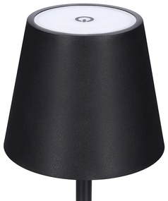 SOLIGHT LED nabíjacia lampička Lucca, 120lm, zmena CCT, stmievanie, čierna