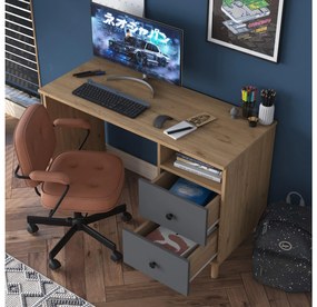 PC stolík Sikine 3 (orech + antracit) . Vlastná spoľahlivá doprava až k Vám domov. 1094989