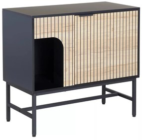 Komoda Mago 75 cm dub přírodní/černý mat