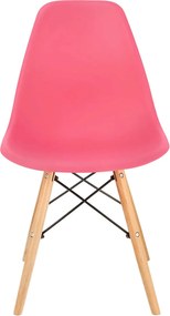 Dekorstudio Dizajnová jedálenská stolička v škandinávskom štýle - ružová